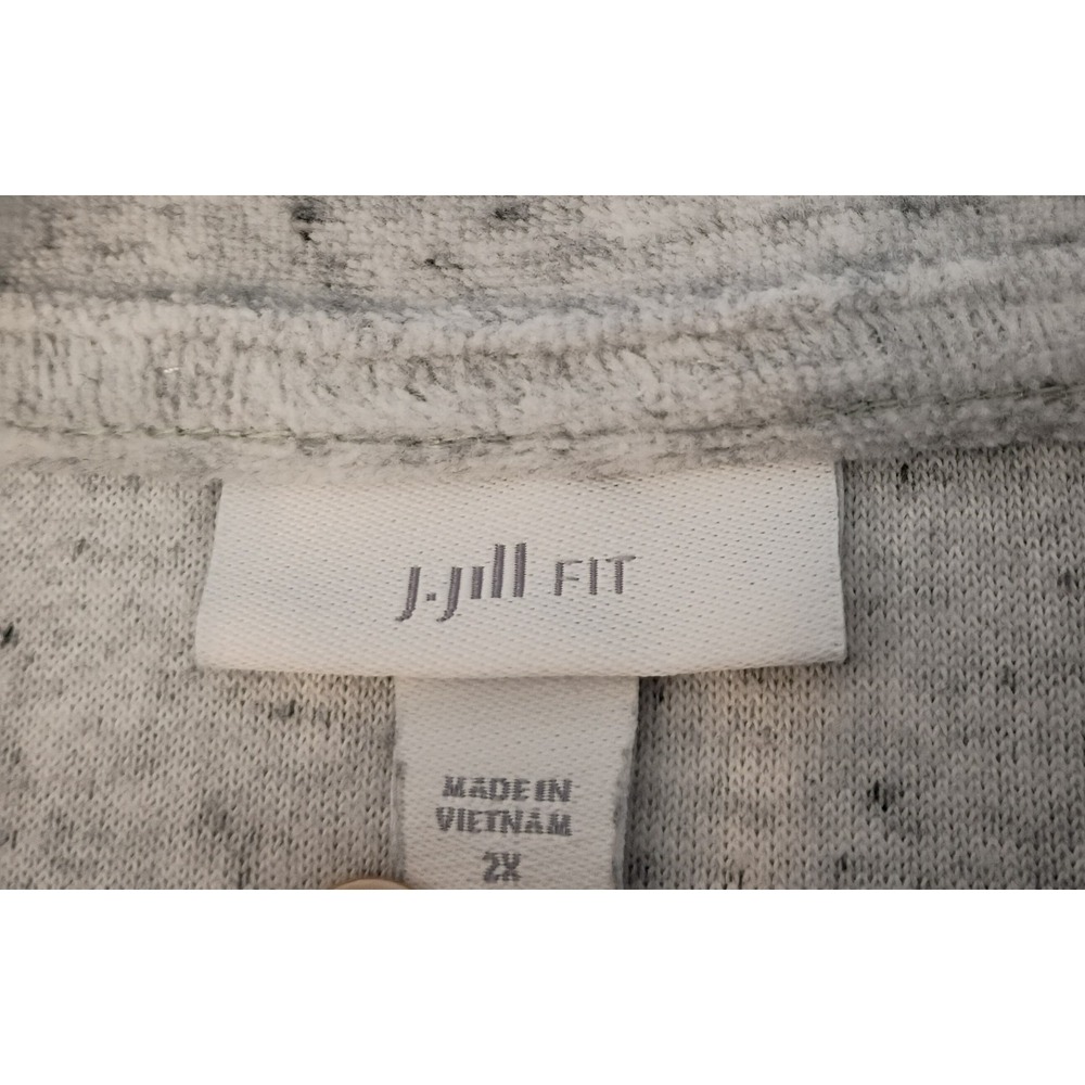 J Jill Fit Womens 2X Heather‎ Gray Long Sleeve Relaxed Pullover Sweater - Picture 3 of 13